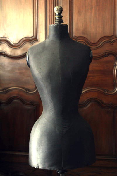 アンティークトルソーマネキンボディ フランス 黒 19世紀 【Antiques