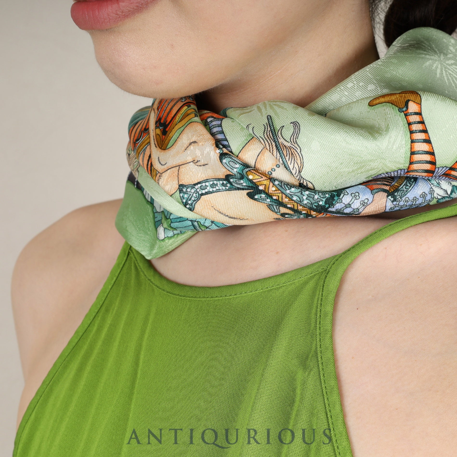 エルメス スカーフ カレ90 太陽王の祝典 SILK100% 箱 冊子 カード