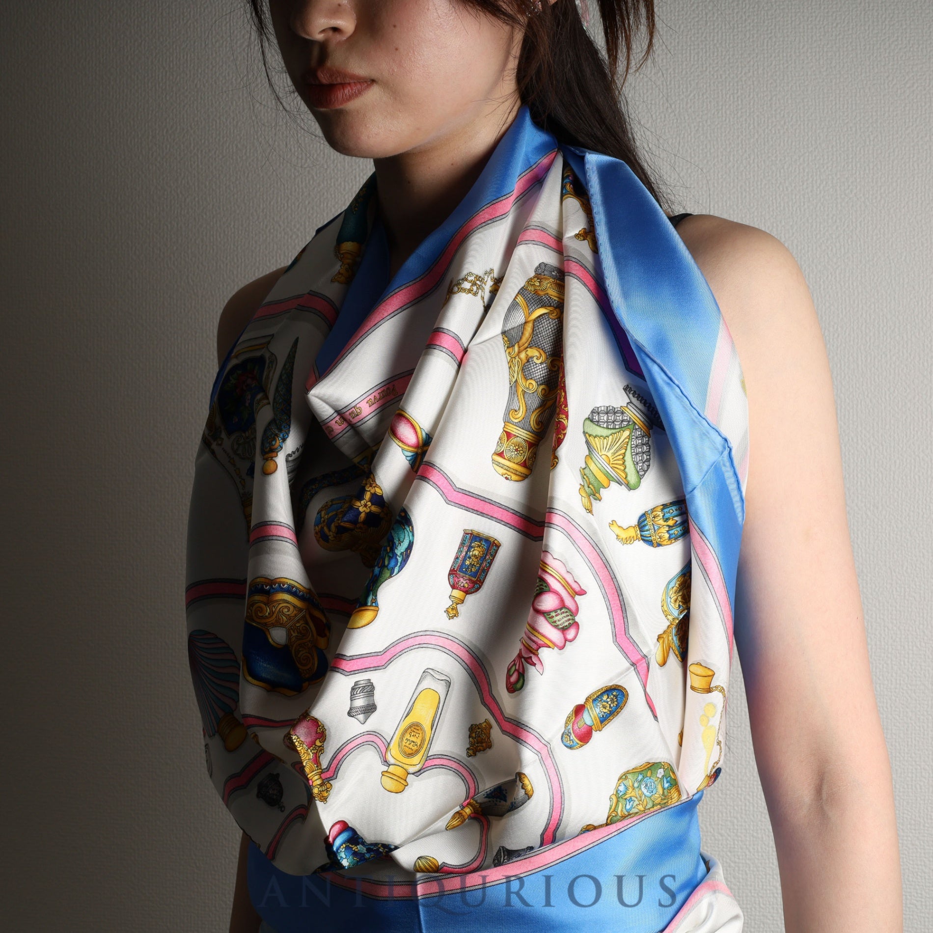 エルメス スカーフ カレ90 香水瓶 SILK100% | 東京銀座のヴィンテージ