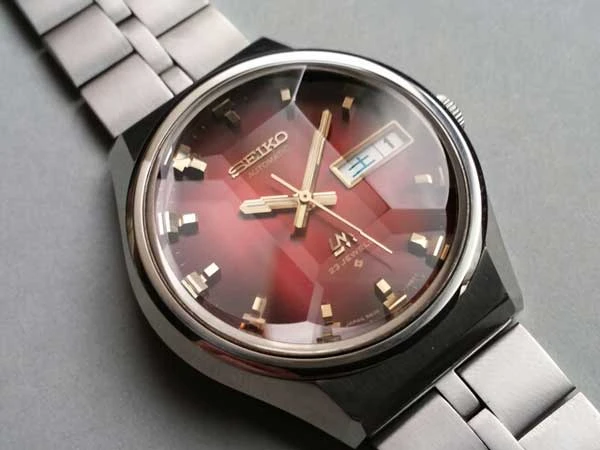 JA-0727| セイコー LM ロードマチック 5面カットガラス ダークレッド