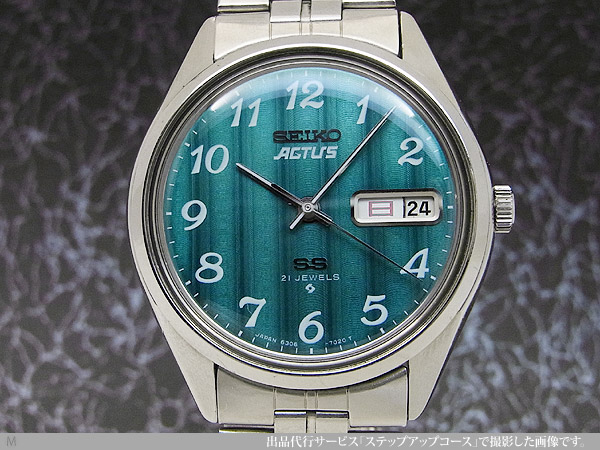 セイコー SEIKO アクタス SS ラウンドケース ストライプ 模様のライト