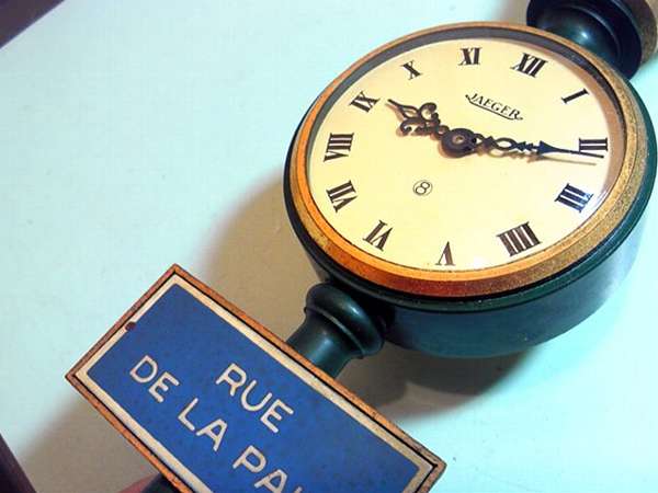 ジャガールクルト アンティーク 置時計 RUE DE LA PAIX 街灯 ジャガー