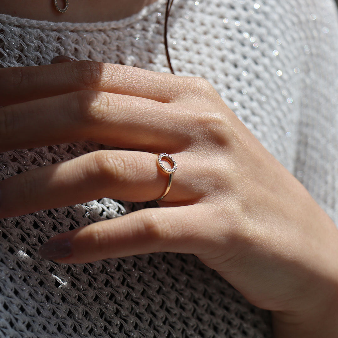 K10 ダイヤモンド サークル リング – anybelle