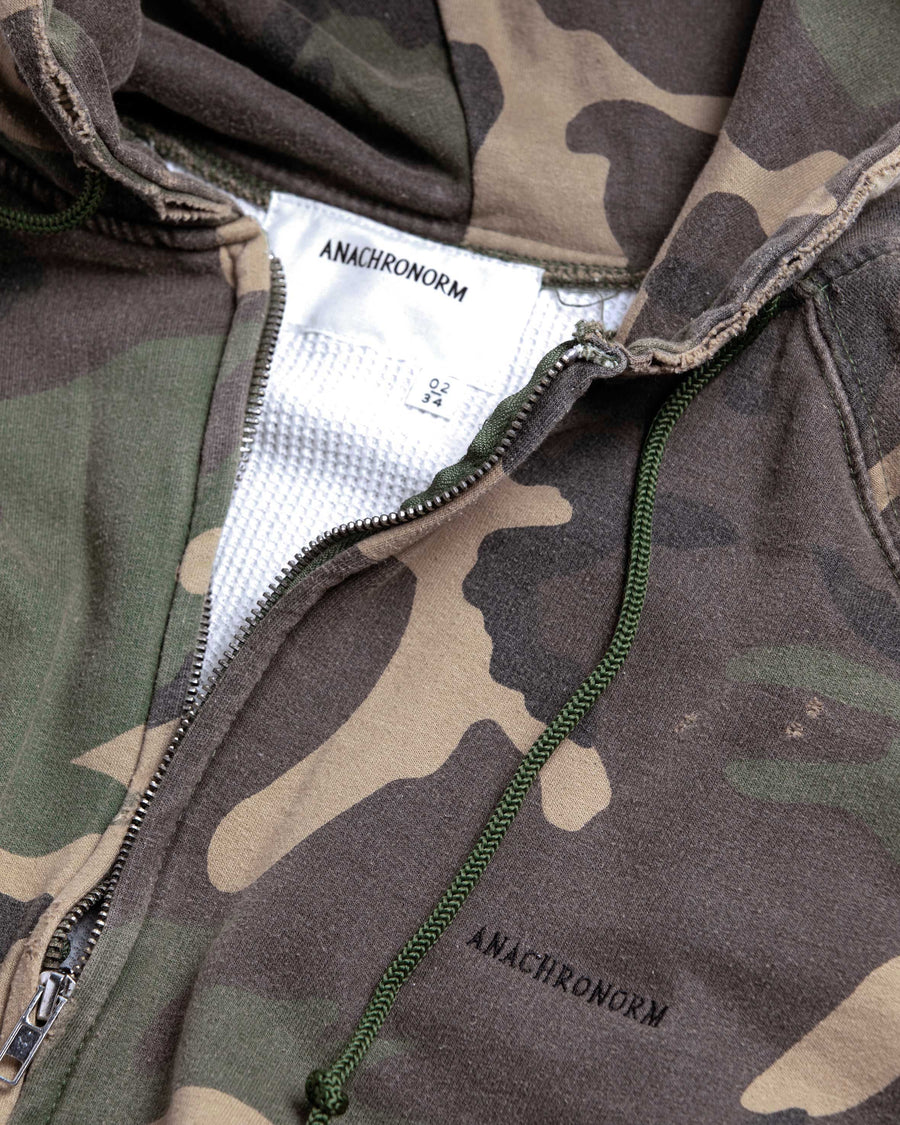 AN371 HARD DAMAGED INNER WAFFLE SWEAT PARKA WOODLAND – ANACHRONORM