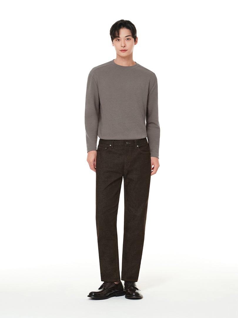 airdenim ストレートフィット ブラックジーンズ | andar JAPAN