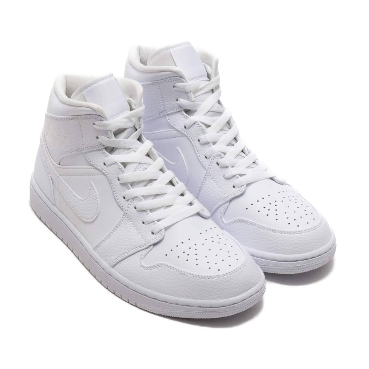 JORDAN BRAND AIR JORDAN 1 MID WHITE/WHITE-WHITE（ジョーダン