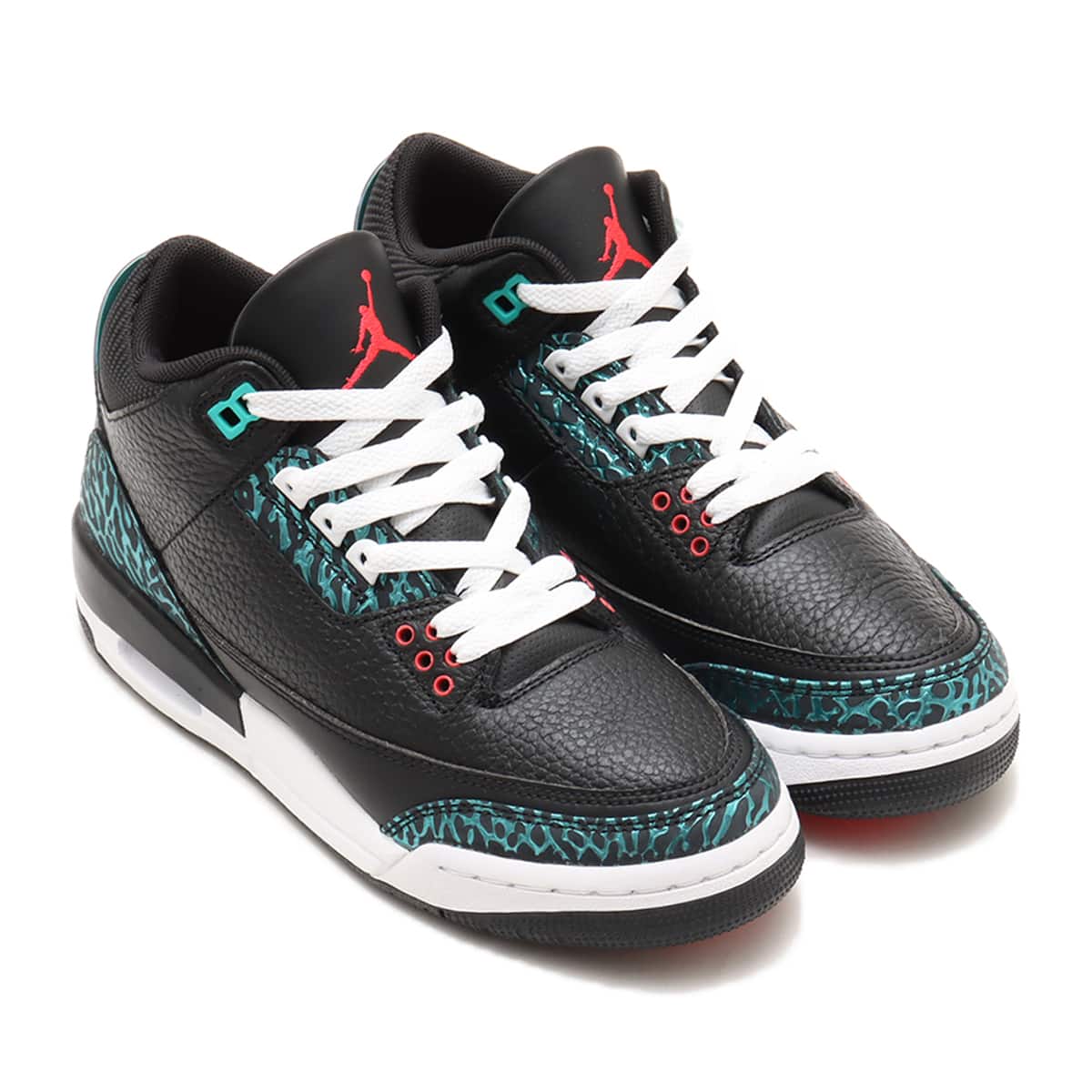 JORDAN BRAND AIR JORDAN 3 RETRO (GS)BLACK/SIREN RED-HYPER JADE