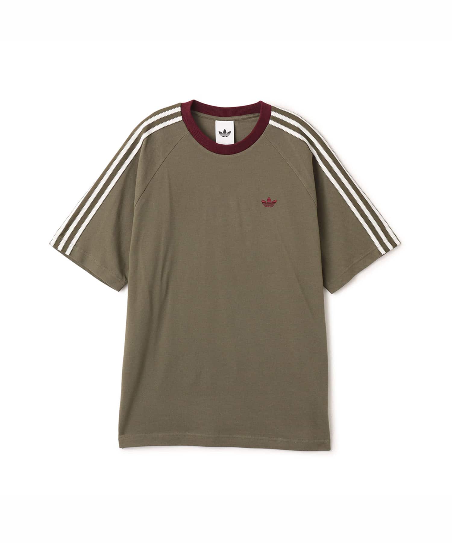 adidas BRITCORE SHORT SLEEVE RINGER T-SHIRT オリーブストレータ