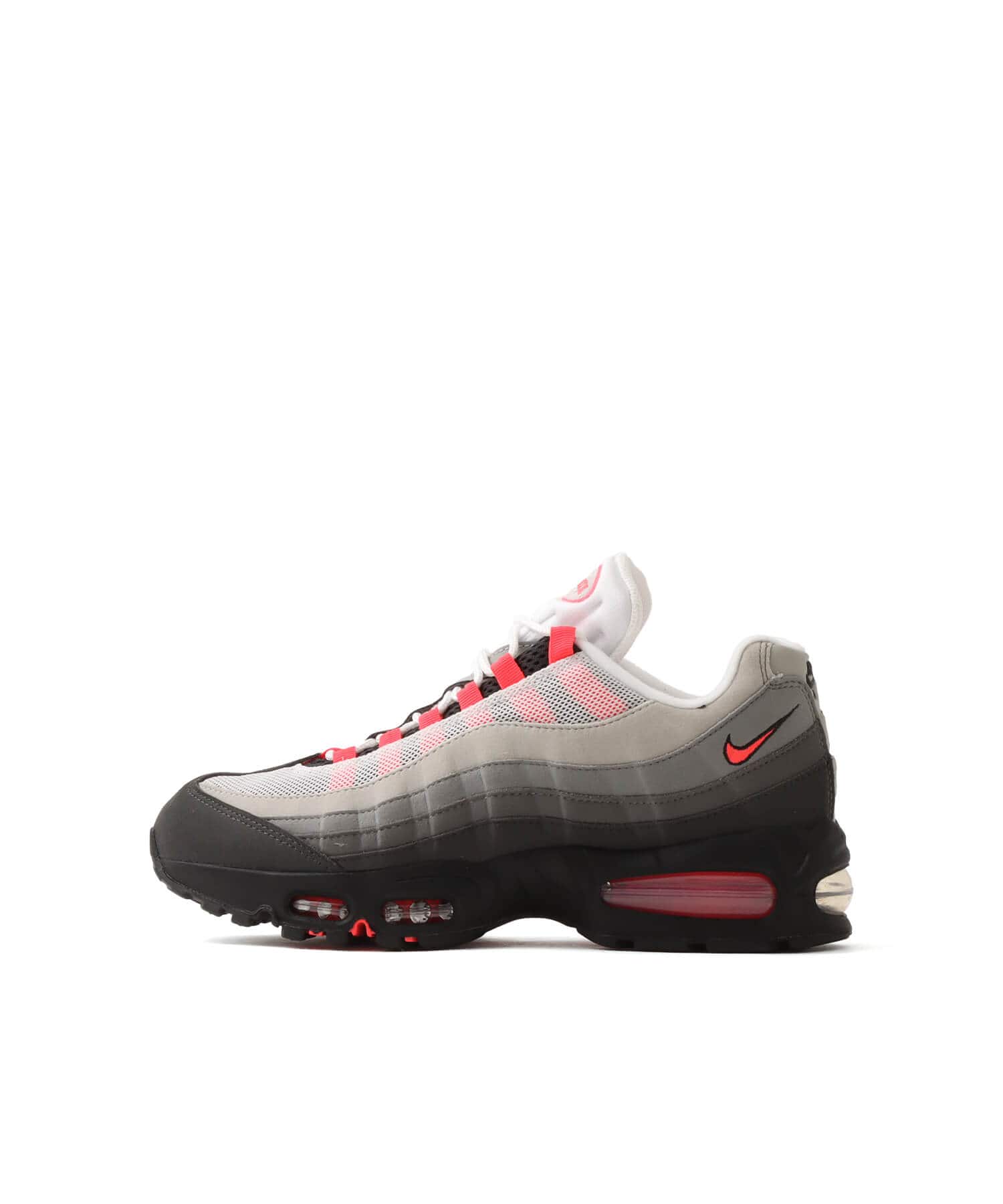 NIKE AIR MAX 95 BIG BUBBLE BLACK/SOLAR RED-MEDIUM ASH-DK PEWTER
