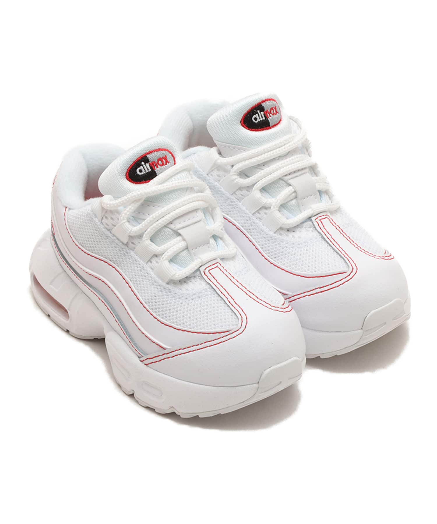 NIKE AIR MAX 95 RECRAFT LTR (TD) WHITE/WHITE-UNIVERSITY RED-WOLF