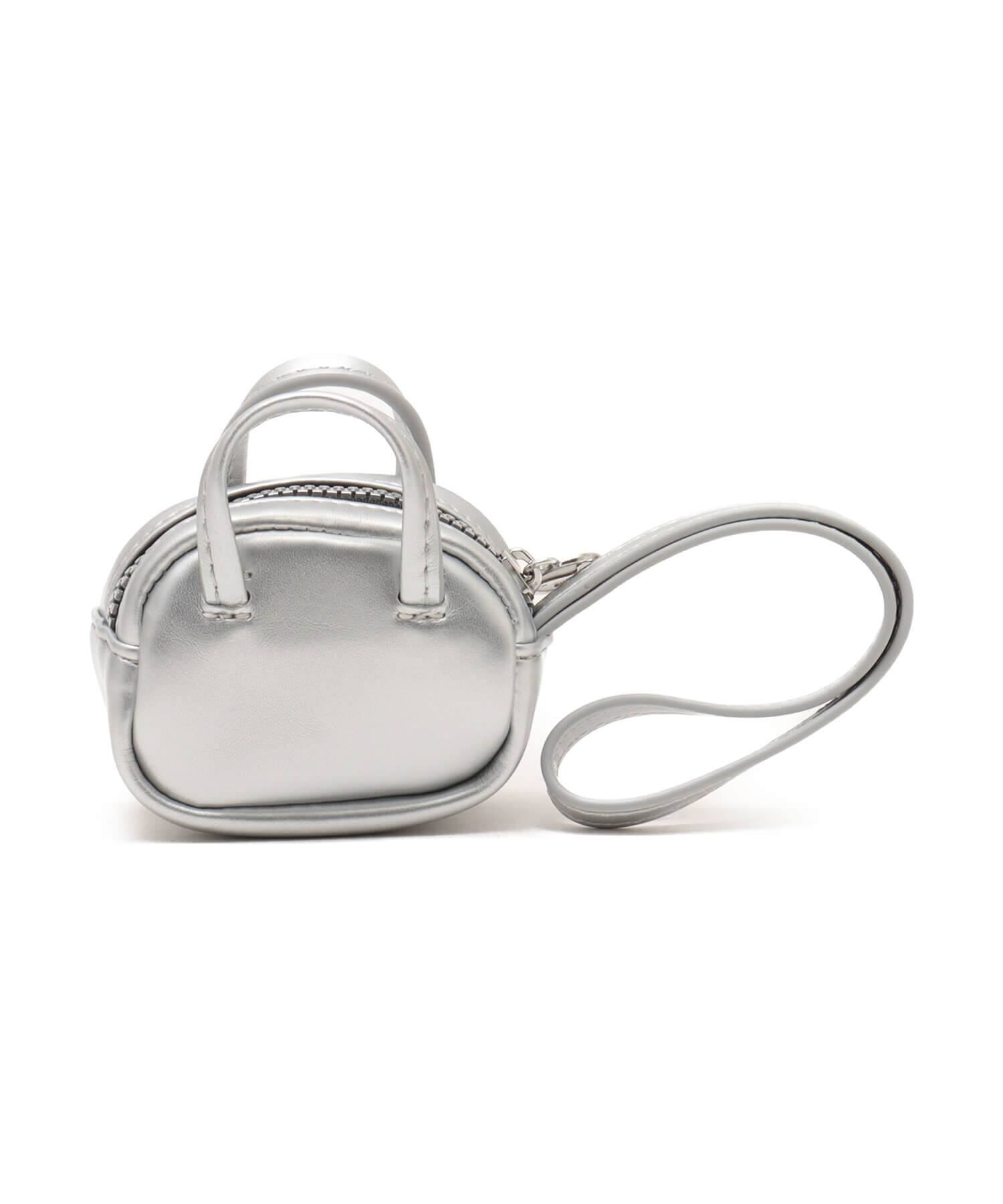 PUMA PUMA 1976 METALLIC GRIP BAG KEYCHAIN GLACIAL GRAY-PUMA BLACK