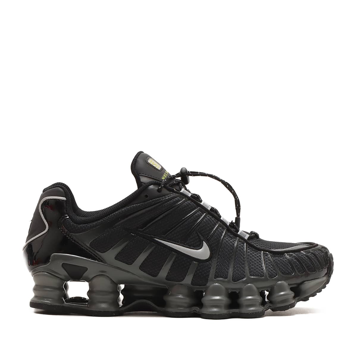 NIKE WMNS SHOX TL BLACK/METALLIC SILVER-IRON GREY（ナイキ