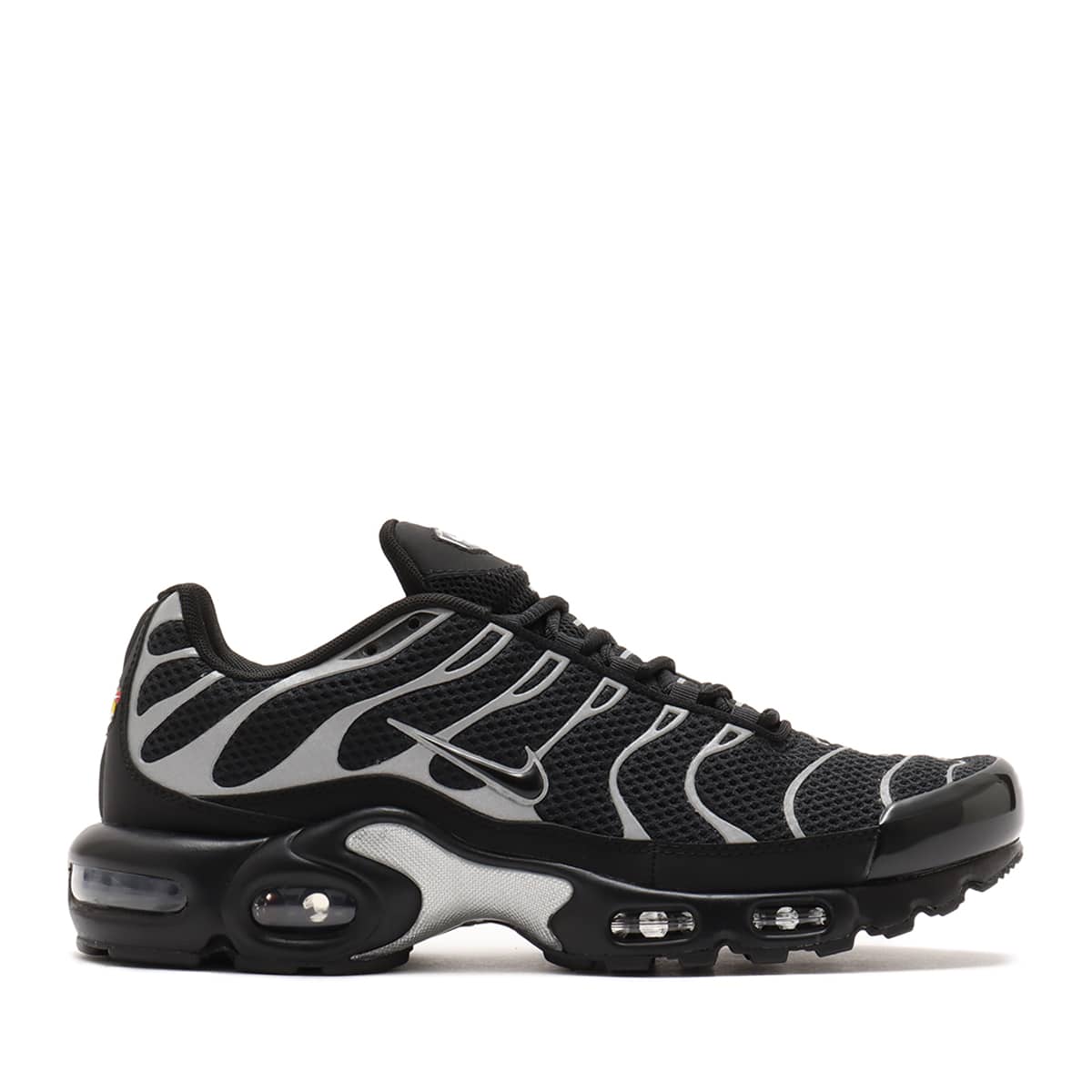 NIKE AIR MAX PLUS PRM BLACK/BLACK-METALLIC SILVER （ナイキ エア