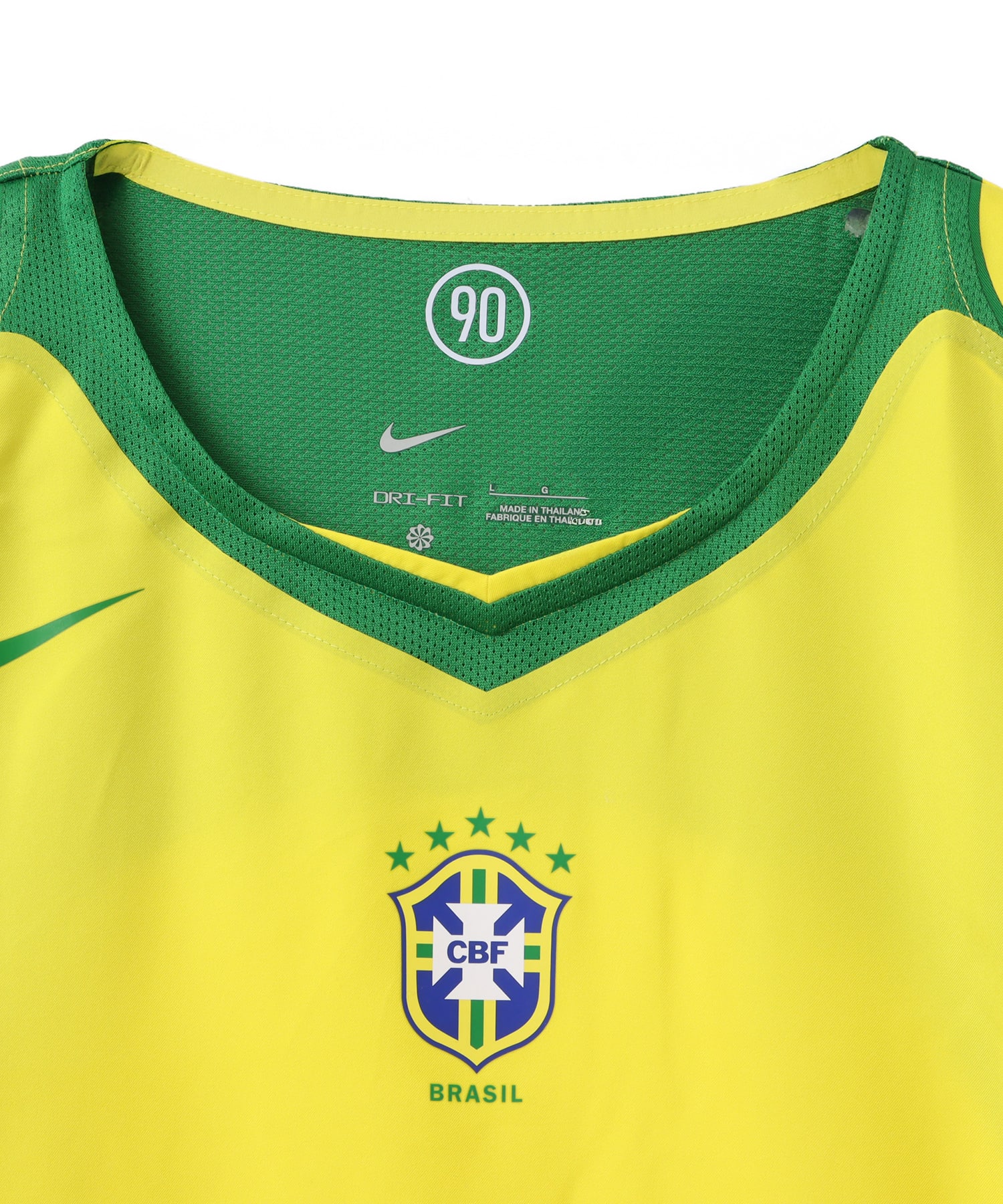 NIKE CBF 2004 M TOTAL 90 REISSUE SS JERSEY OPTI YELLOW/APPLE GREEN