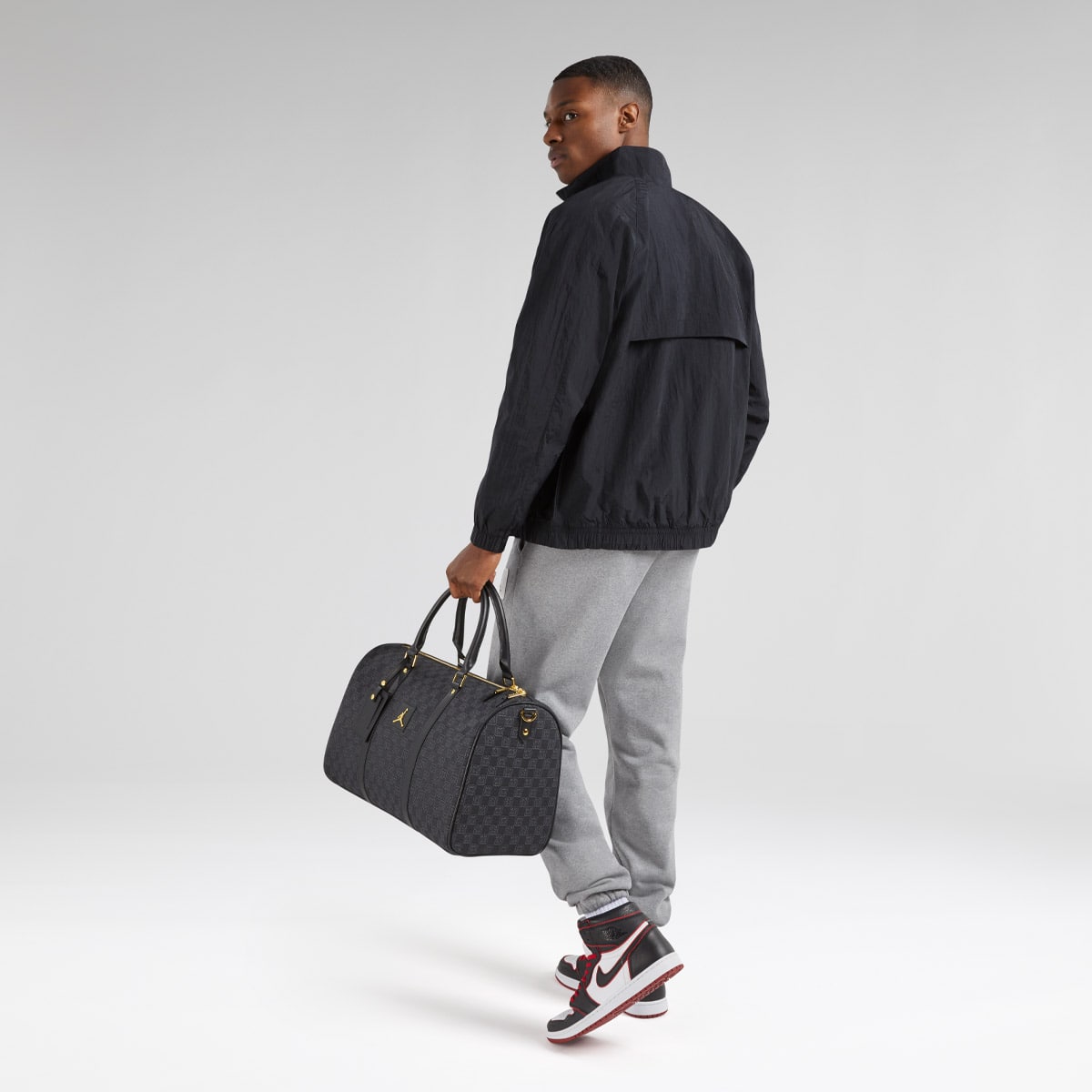 JORDAN BRAND MONOGRAM DUFFLE BAG BLACK 23HO-S（ジョーダン ブランド