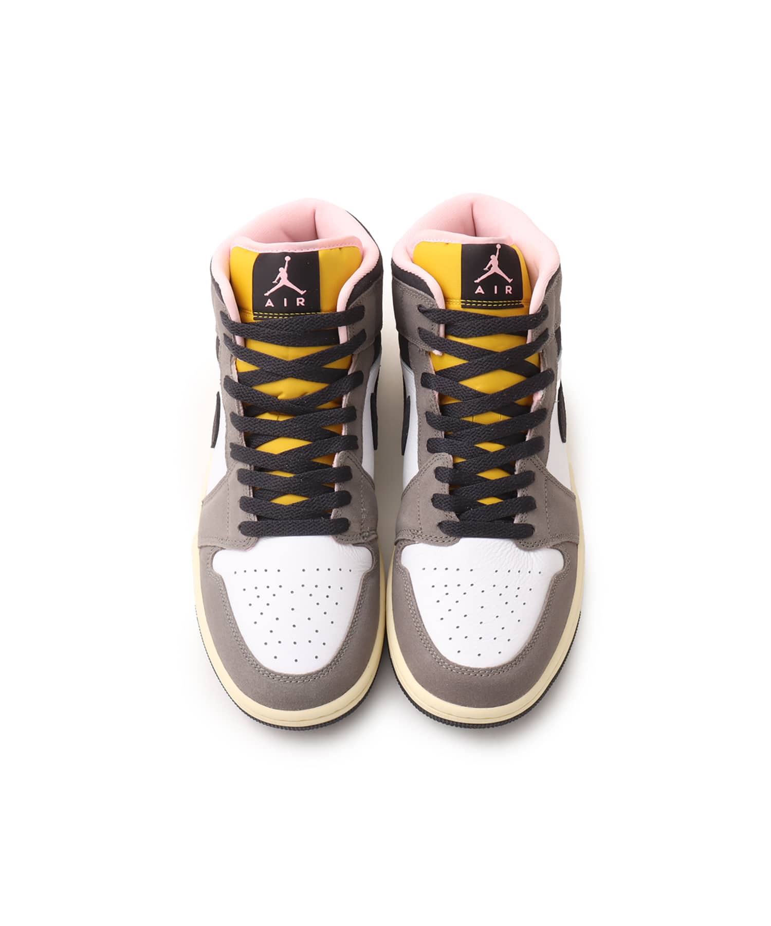 JORDAN BRAND AIR JORDAN 1 MID SE WHITE/OIL GREY-CAVE STONE-DARK