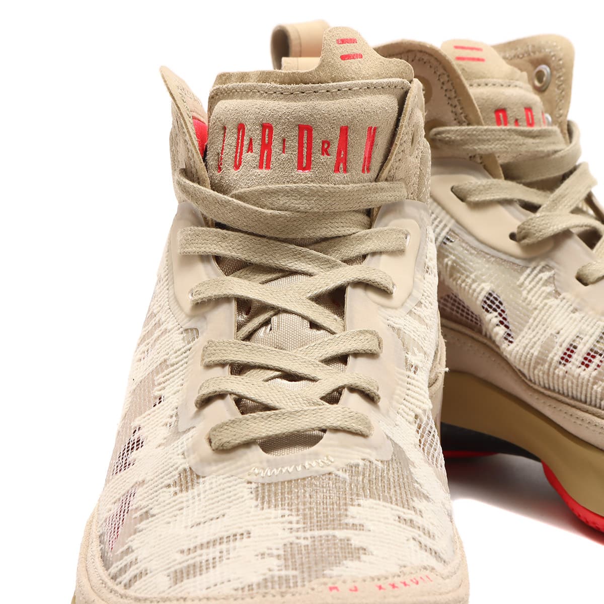 JORDAN BRAND AIR JORDAN XXXVII PRM PF RATTAN/SIREN RED-LIMESTONE