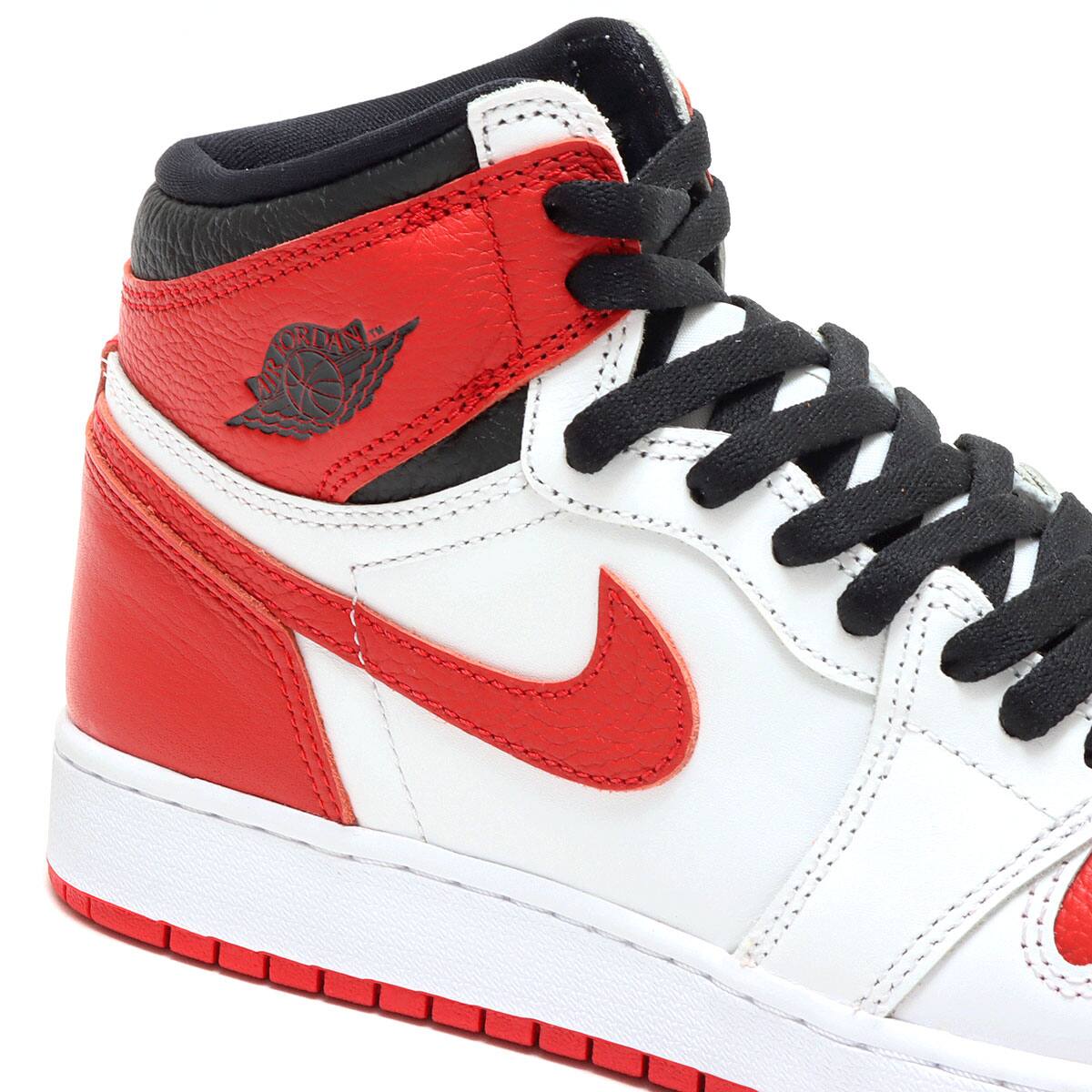 JORDAN BRAND AIR JORDAN 1 RETRO HIGH OG GS WHITE/UNIVERSITY RED