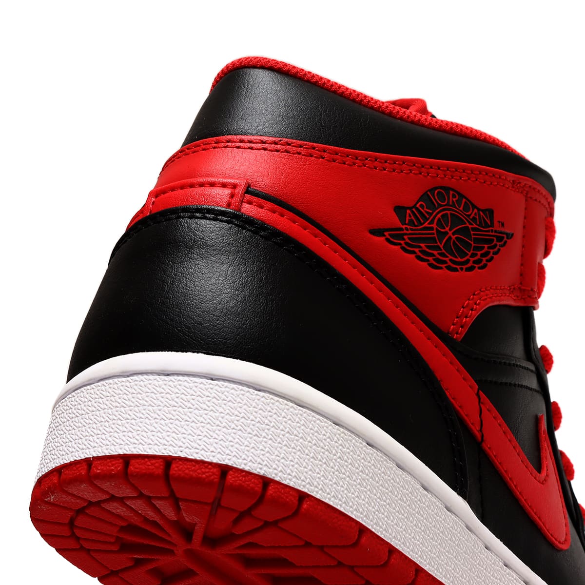 JORDAN BRAND AIR JORDAN 1 MID BLACK/FIRE RED-WHITE 23SU-I
