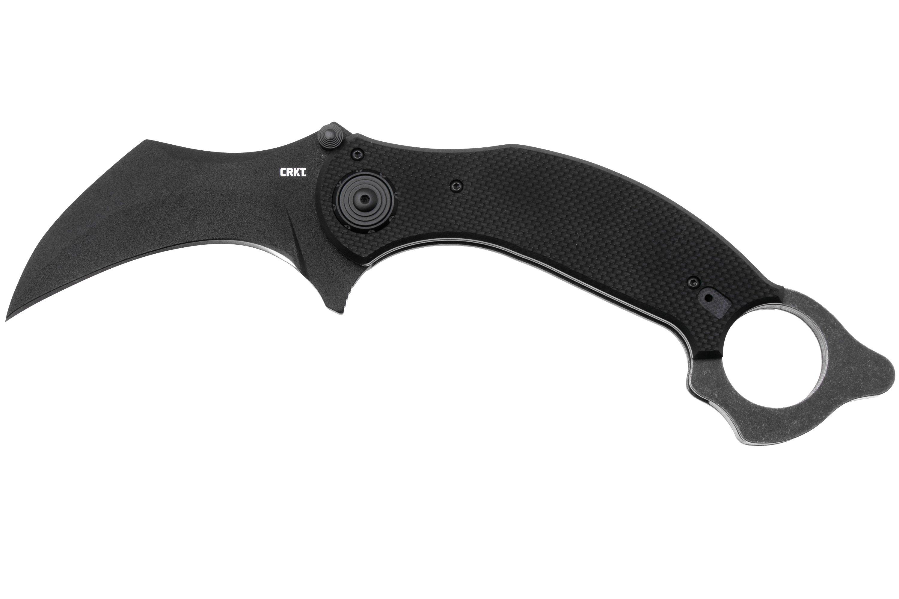 CRKT Du Hoc Deadbolt 2635 Black Powder Coat D2, Black G10