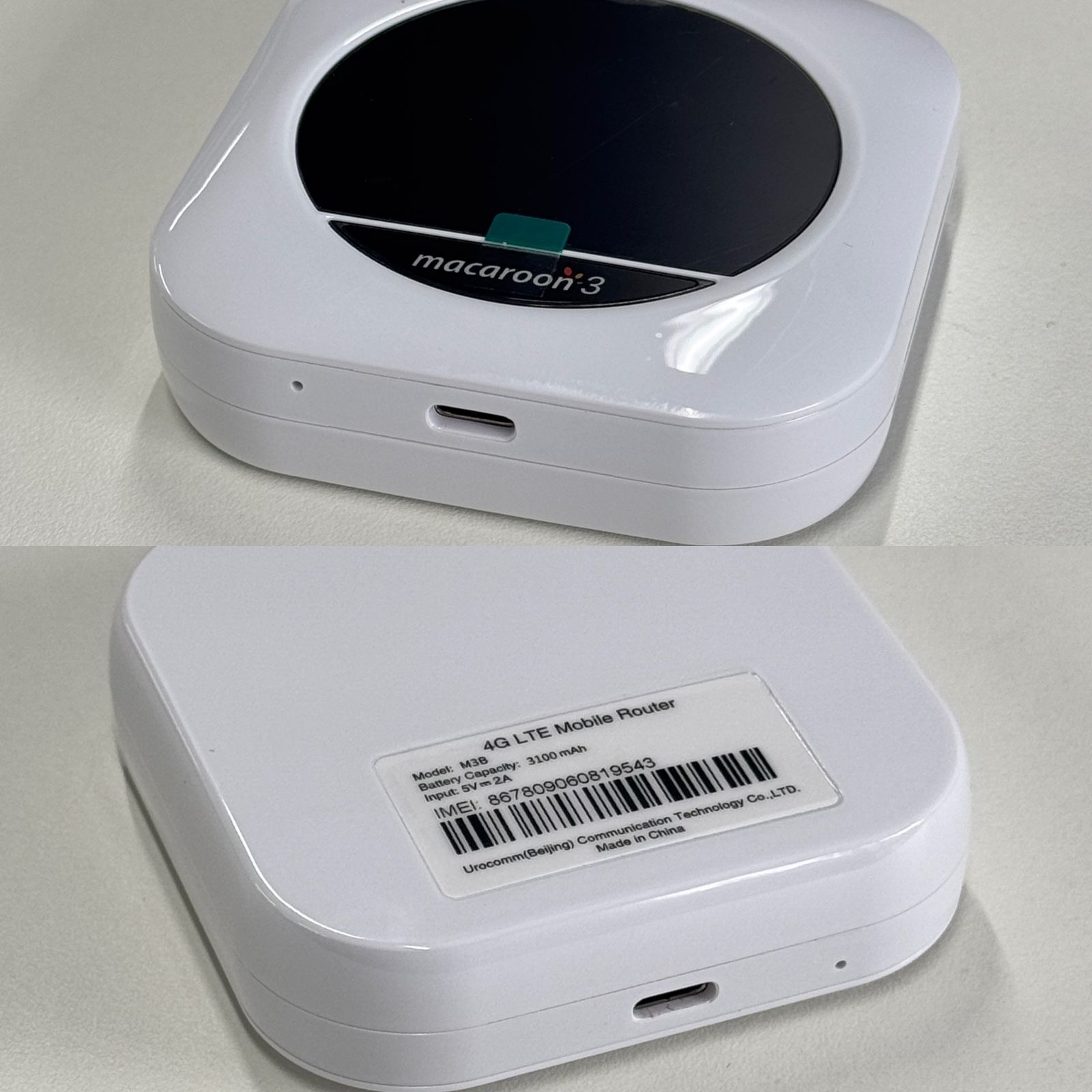 未使用近い」Macaroon 3（マカロン 3） M3B Wi-Fi ルーター ホワイト