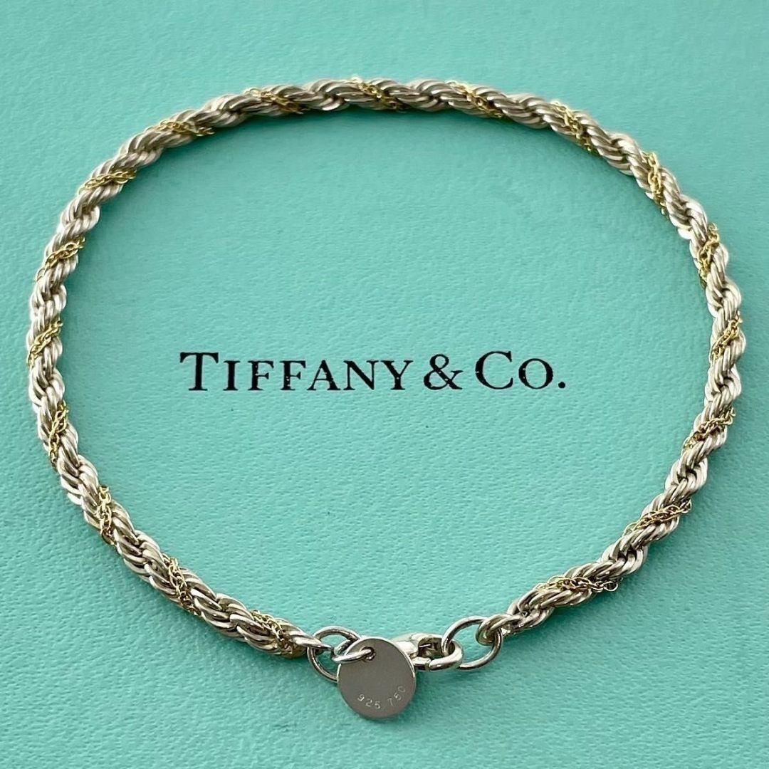 ティファニー ツイスト ロープ チェーン コンビ ブレスレット TQ2fe