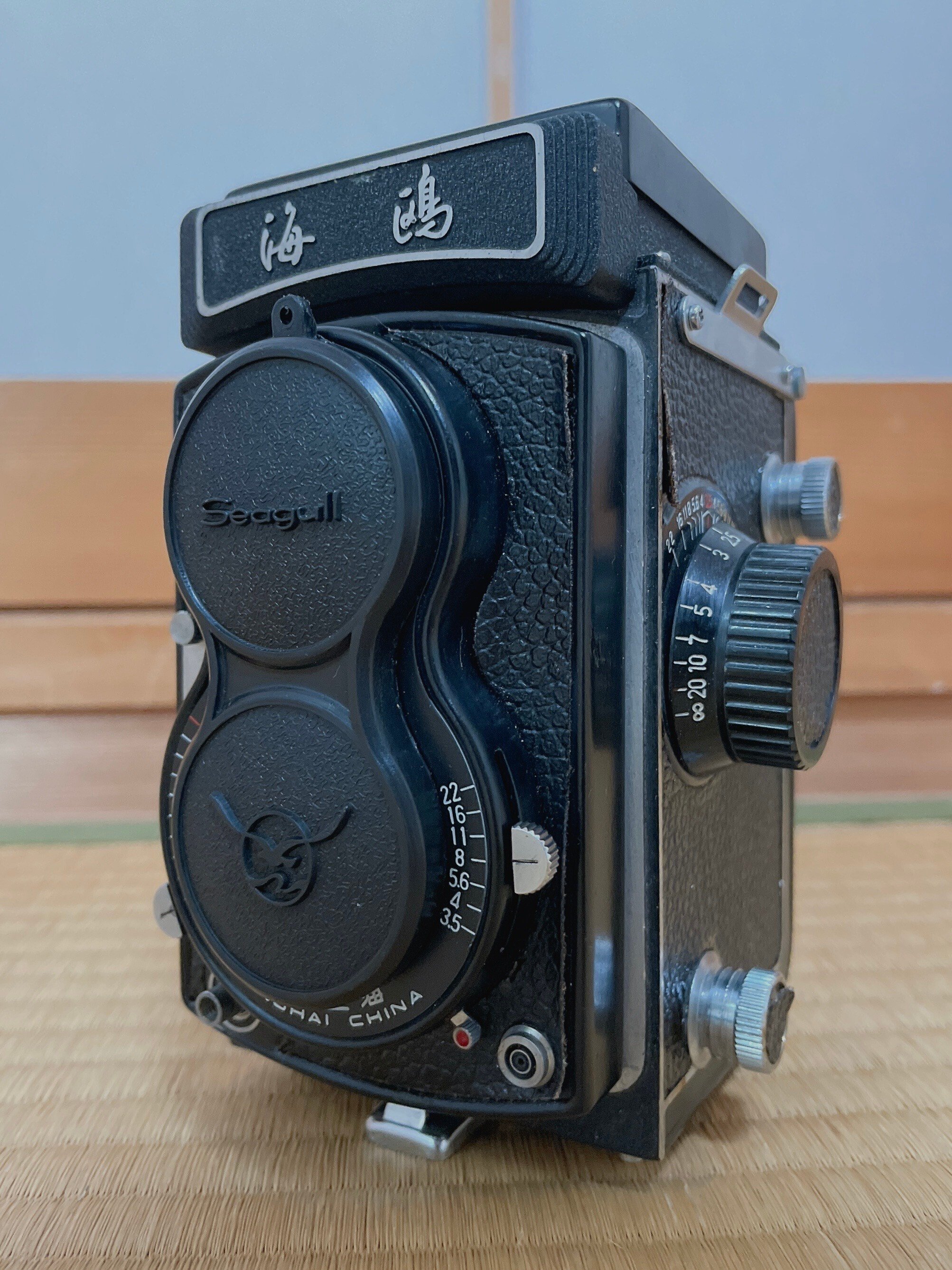 二眼レフ（海鴎seagull 4B-1）を下げて｜キャンパス