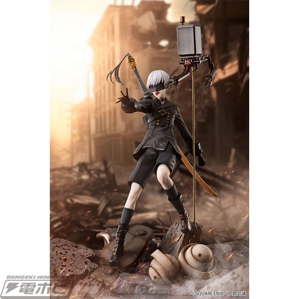 NieR:Automata Ver1.1a』9Sが戦闘中をイメージしたポージングで
