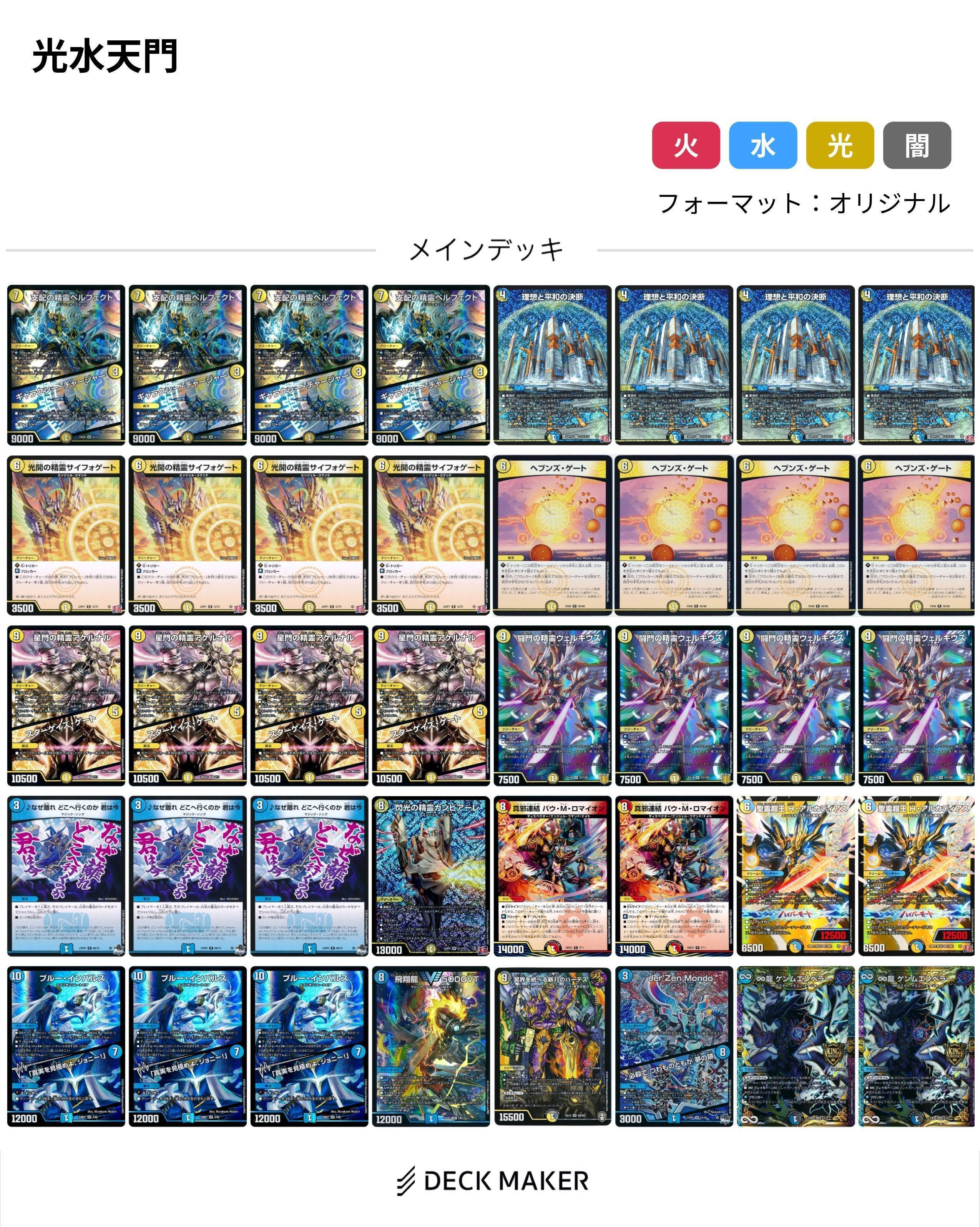 4C邪王門デッキ(カツキング，VT，ドギラゴン剣，デドダムb，ラフルル