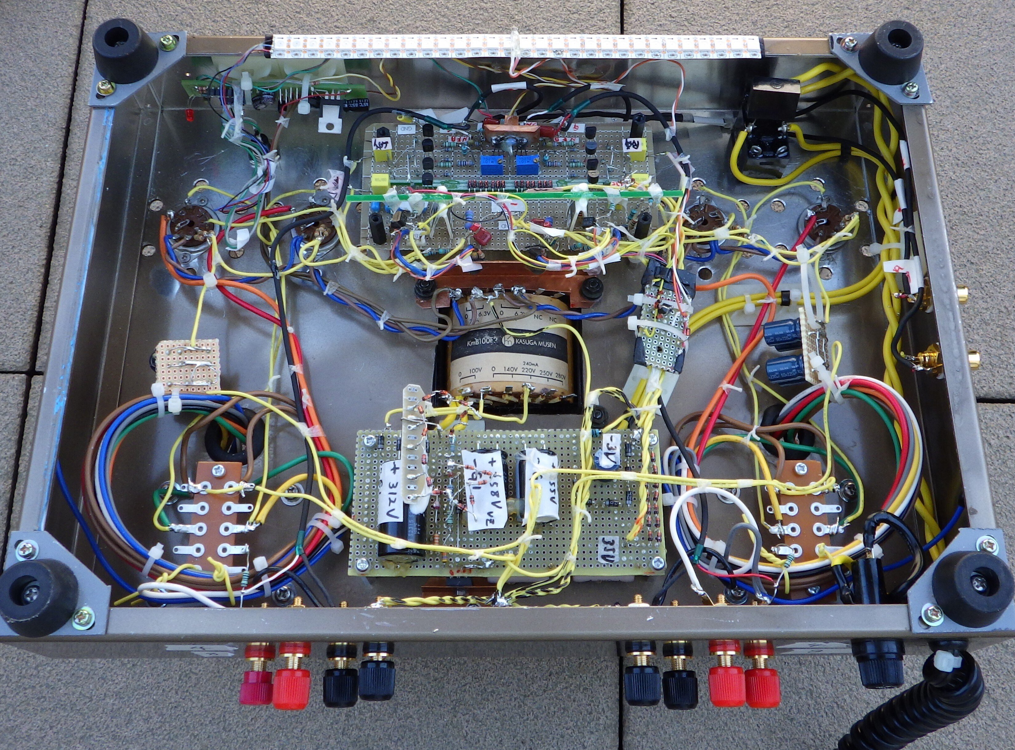 電飾付き6BQ5プッシュプル・ハイブリッドパワーアンプの製作（軸丸哲也