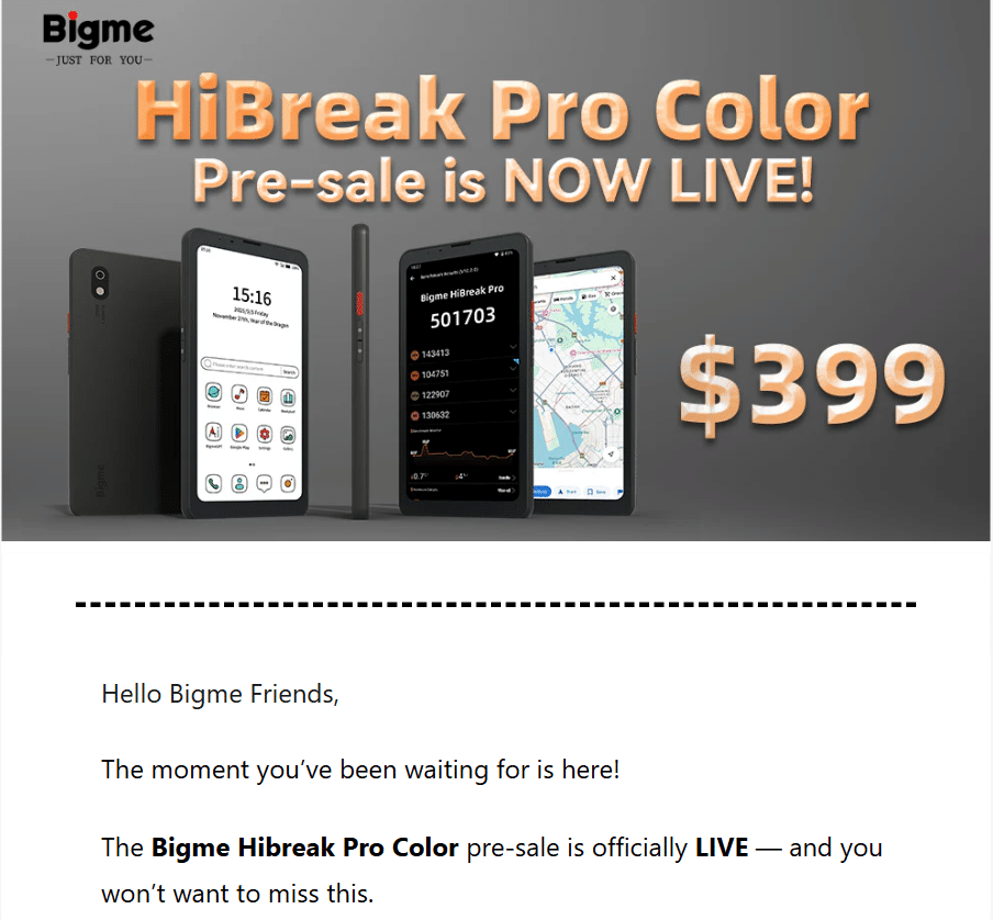 Bigme Hibreak proのカラー版が登場｜葉月 陽
