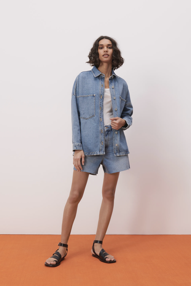 ZARA(ザラ)の「ポケット付きデニムシャツジャケット」 - PARTE