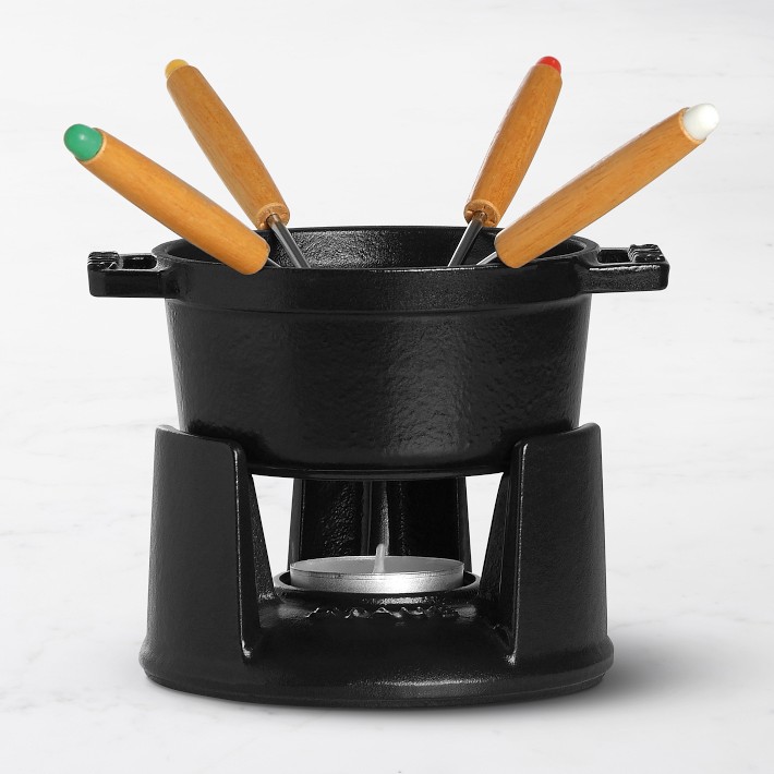 Staub Mini Chocolate Fondue Set, 1/4-Qt. | Williams Sonoma