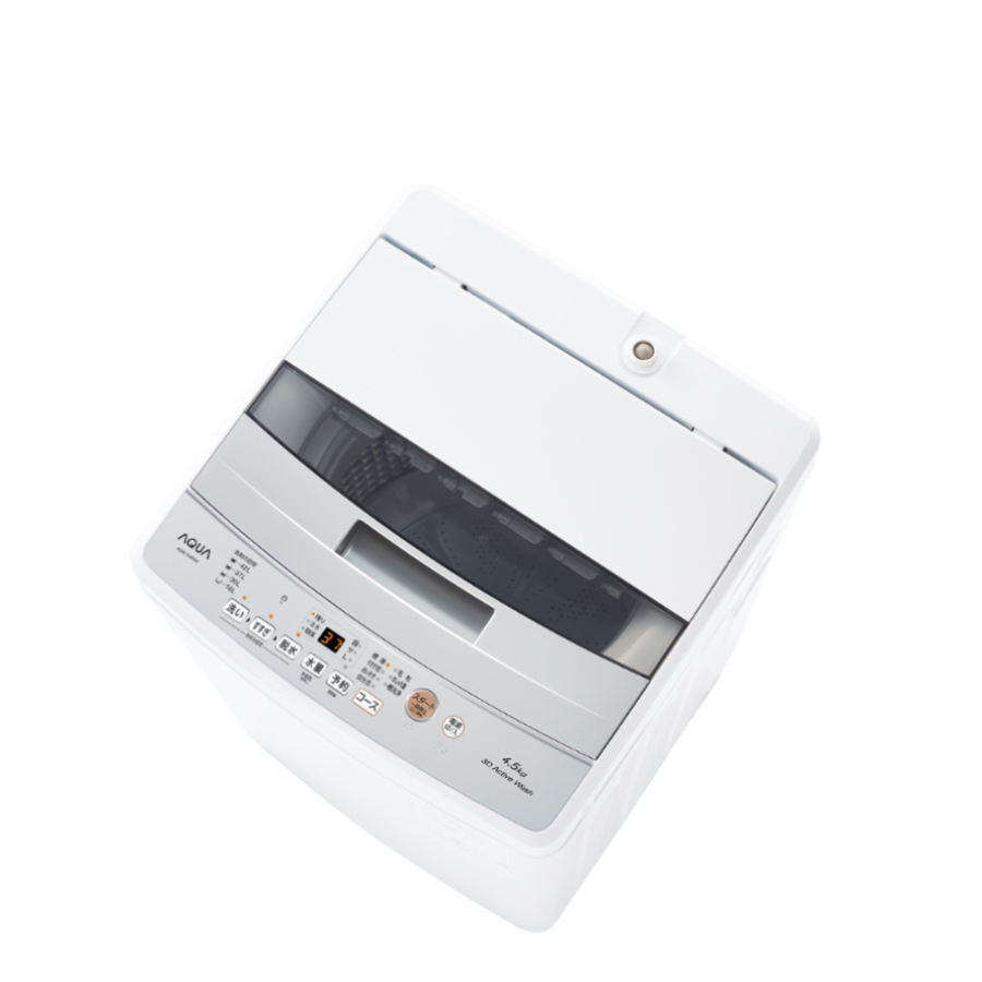 AQW-S4P | 容量：洗濯・脱水 4.5kg / 水量約90L | 全自動洗濯機