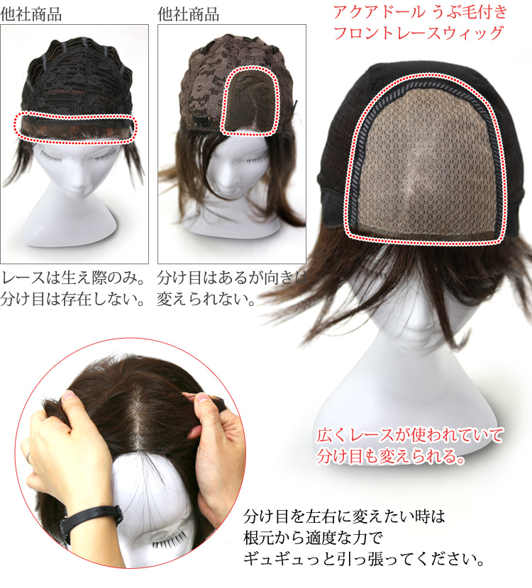 うぶ毛付きフロントレースウィッグ シリーズの秘密｜自然なウィッグ