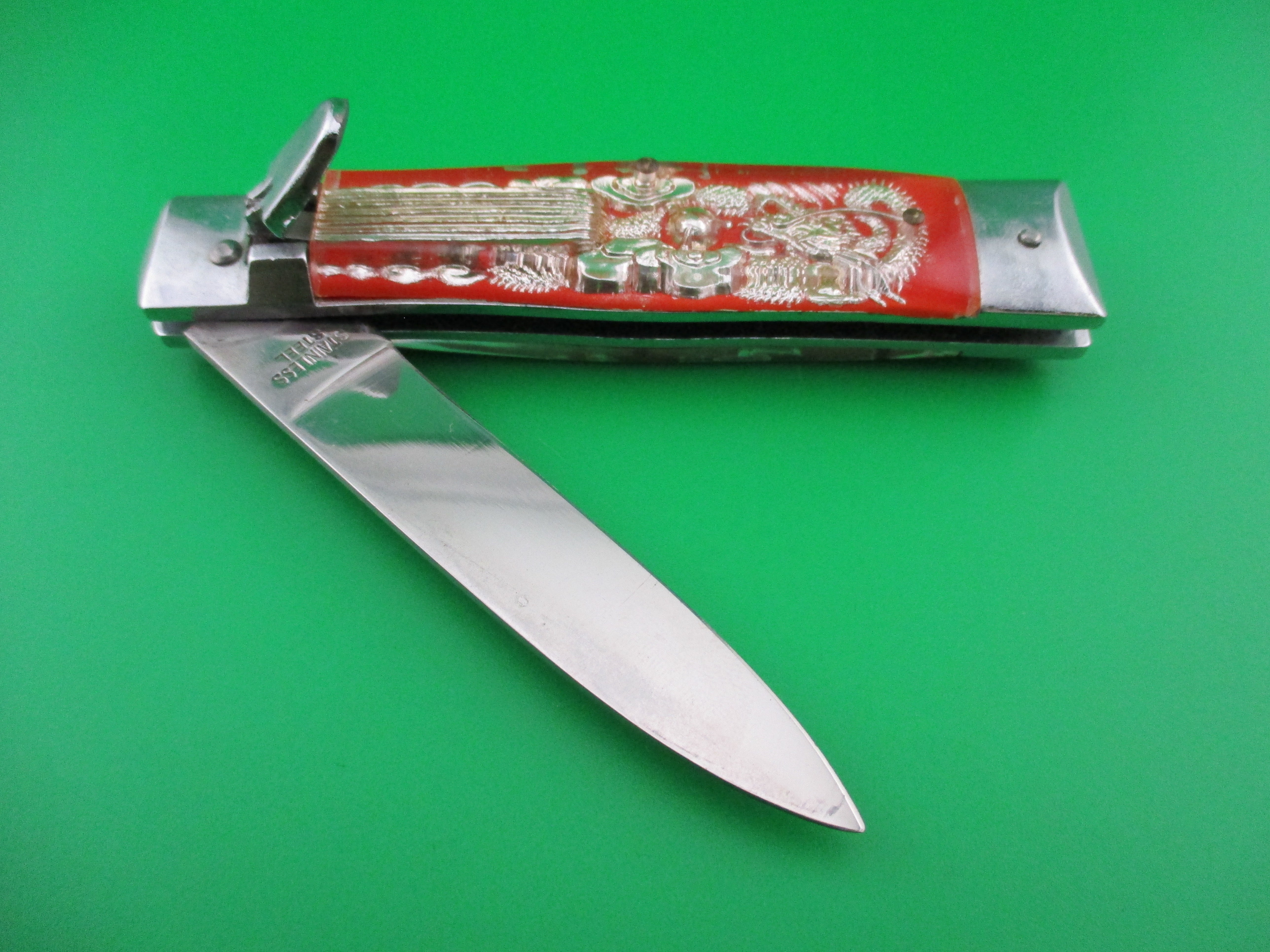 z STAINLESS STEEL Bullfighter Dragon 19cm Vintage Red Mexican