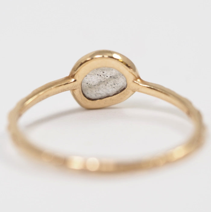 agete アガット K10イエローゴールド ラブラドライト リング 7号