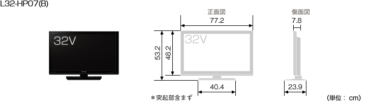 HITACHI : Wooo World : 生産終了品 : HP07シリーズ : 液晶テレビ HP07