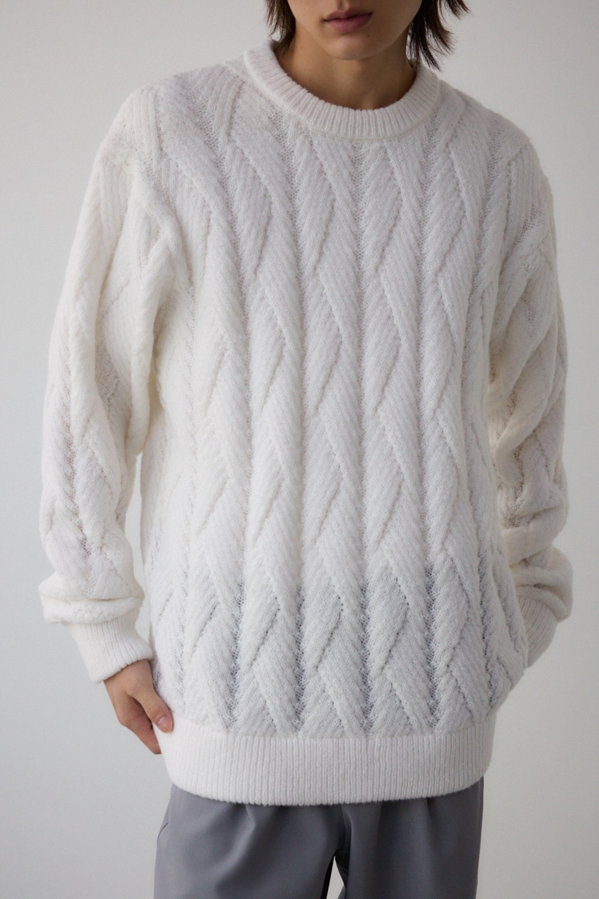 ダイアゴナルニット｜MEN｜251HAB70-408I｜AZUL BY MOUSSY（アズール