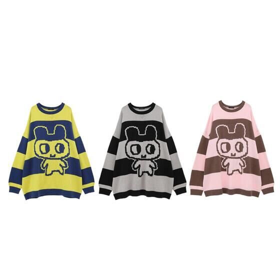 たまごっち×CANDY STRIPPER】まめっち BORDER KNIT | たまごっち