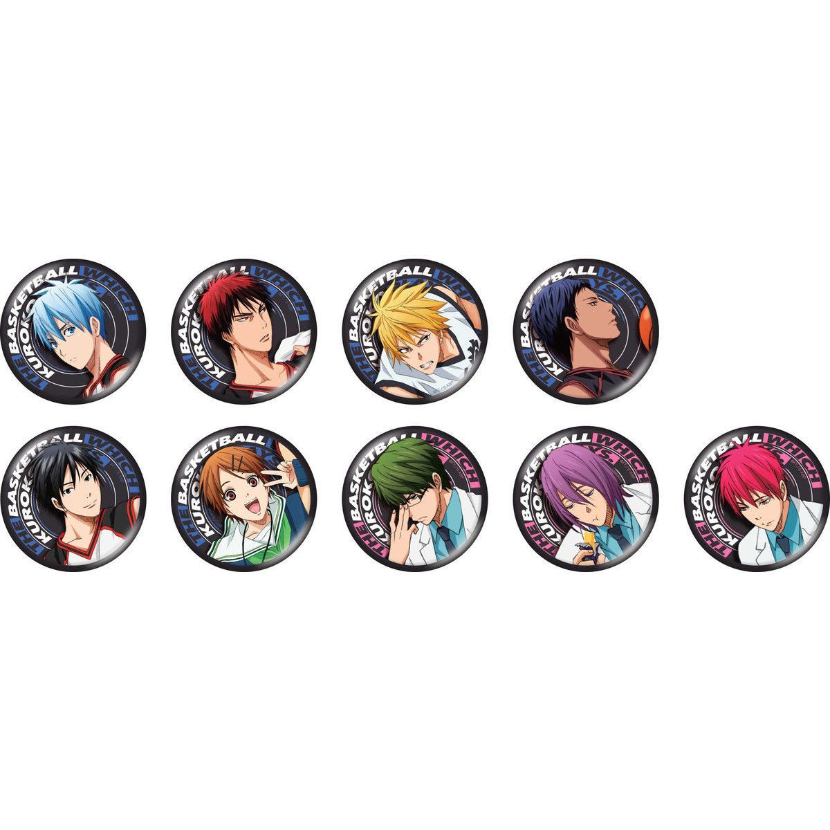 黒子のバスケ DVDカバーシリーズ 缶バッジ feat.TVA 1st SEASON [A