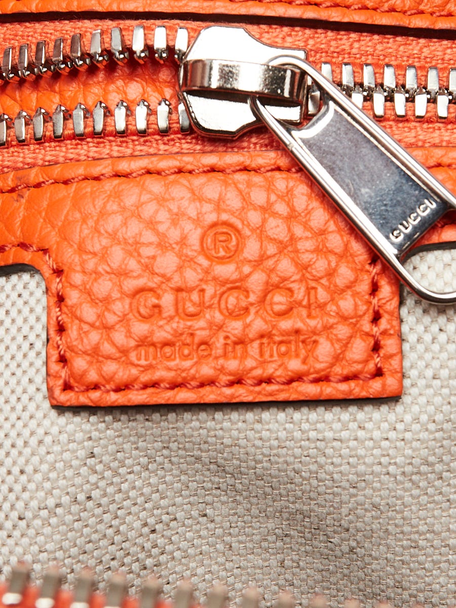 Gucci Orange Jumbo GG Embossed Leather Small Duffle Bag | Yoogi's