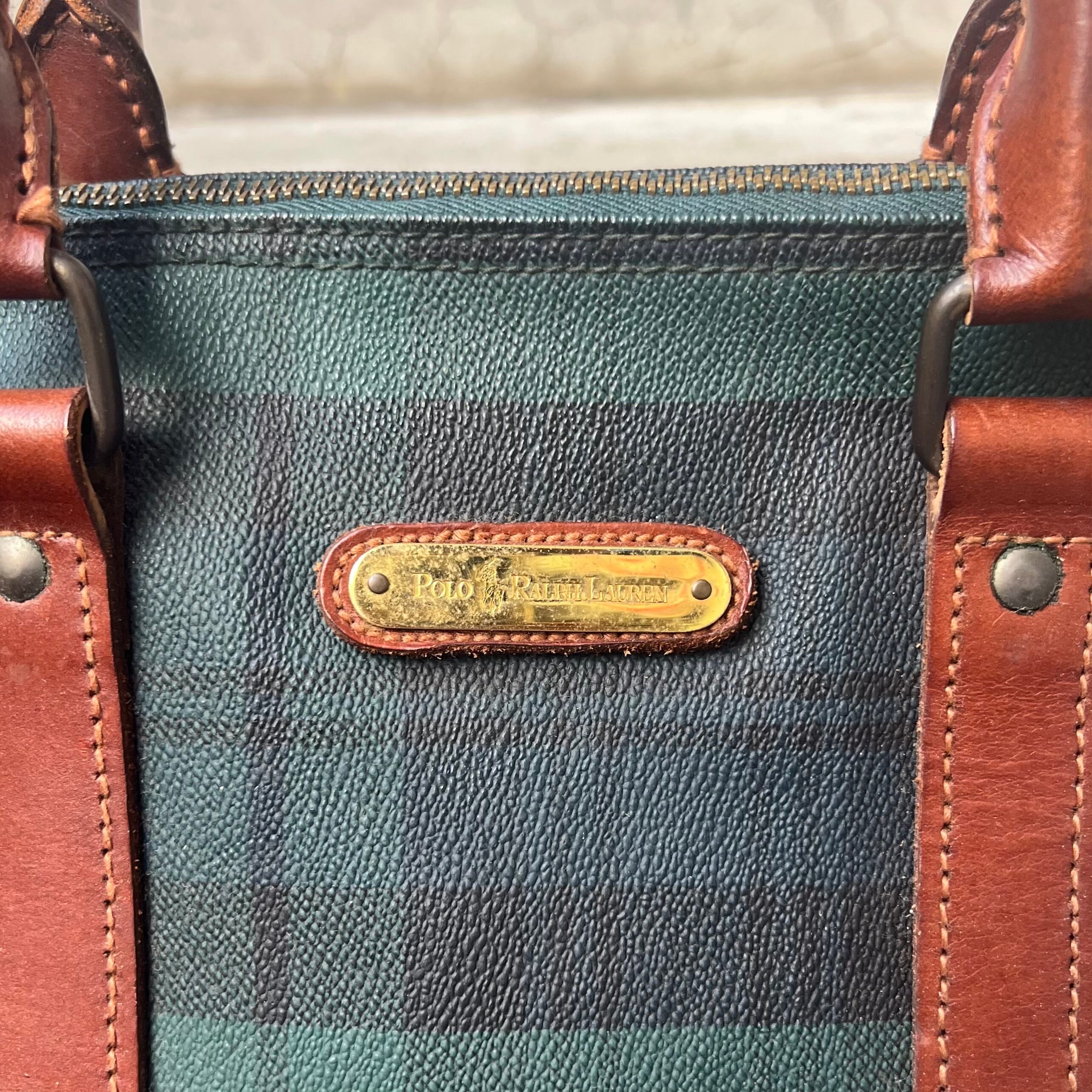 Polo Ralph Lauren/ポロラルフローレン チェックミニボストンバッグ 90