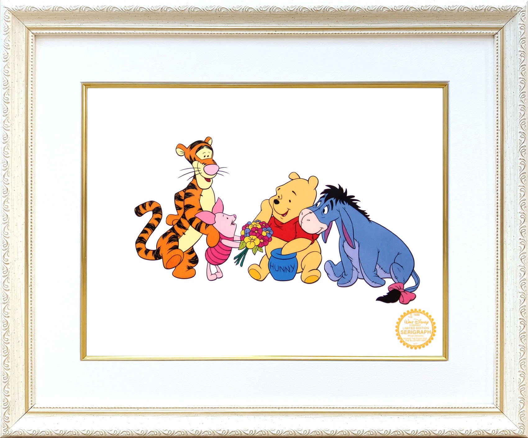 ディズニー セル画「クマのプーさん」額縁2種選択可 展示用フック付