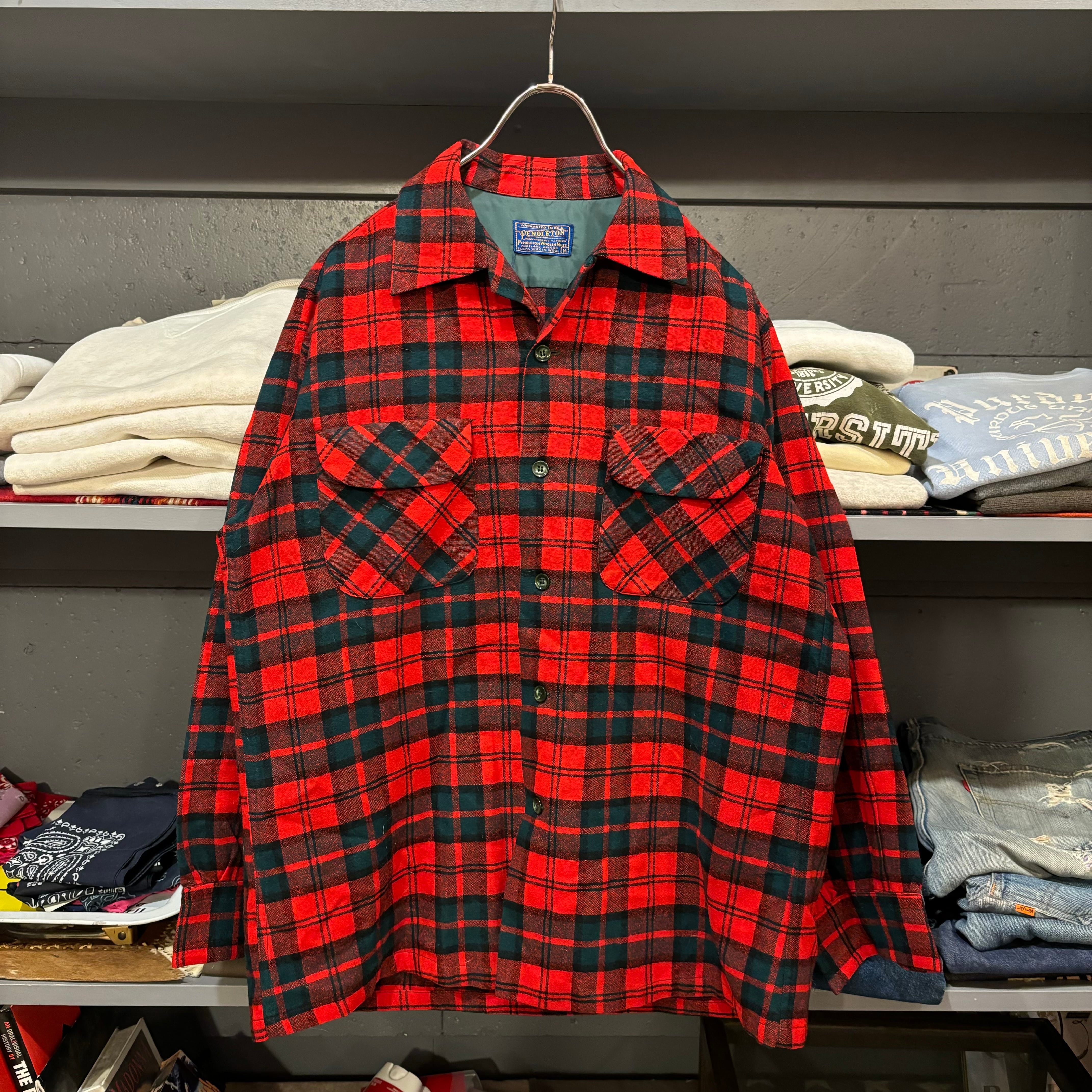 50s PENDLETON L/S Open Collar Wool Shirt | VOSTOK