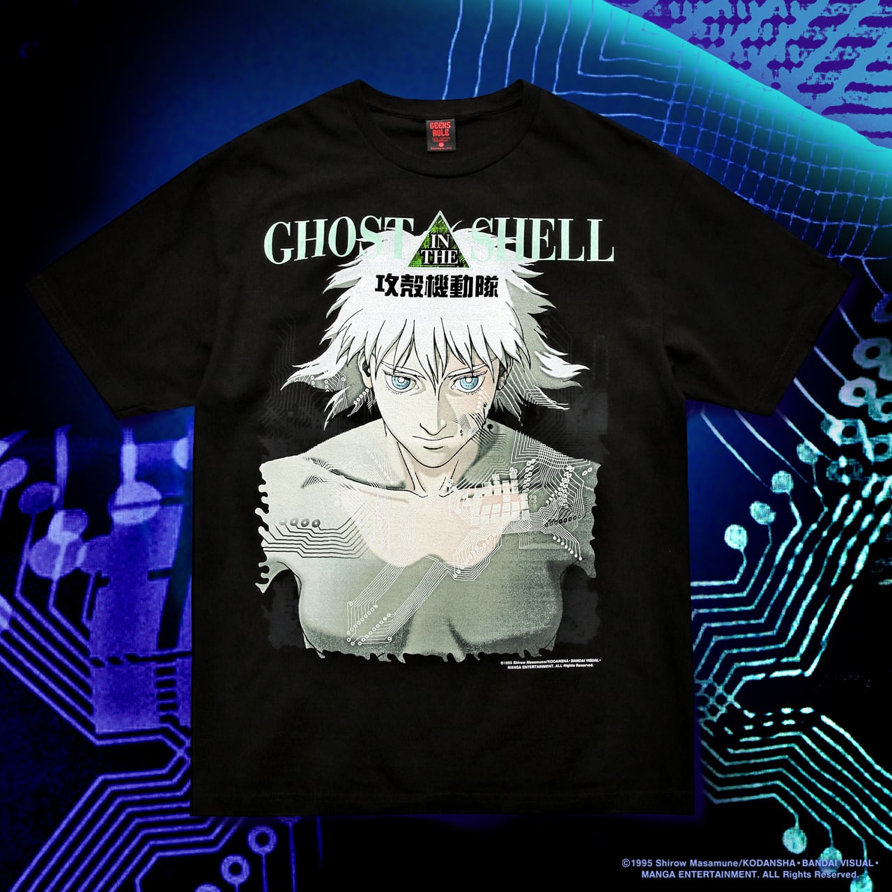 GHOST IN THE SHELL × GEEKS RULE 15 SILKSCREEN PRINTING T SHIRT