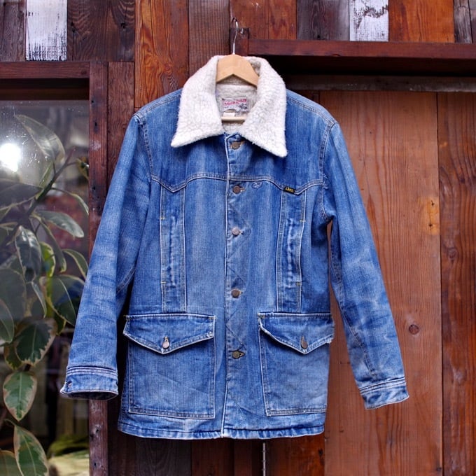 名作！1970s Lee Storm Rider Denim Ranch Coat / リー デニム ボア