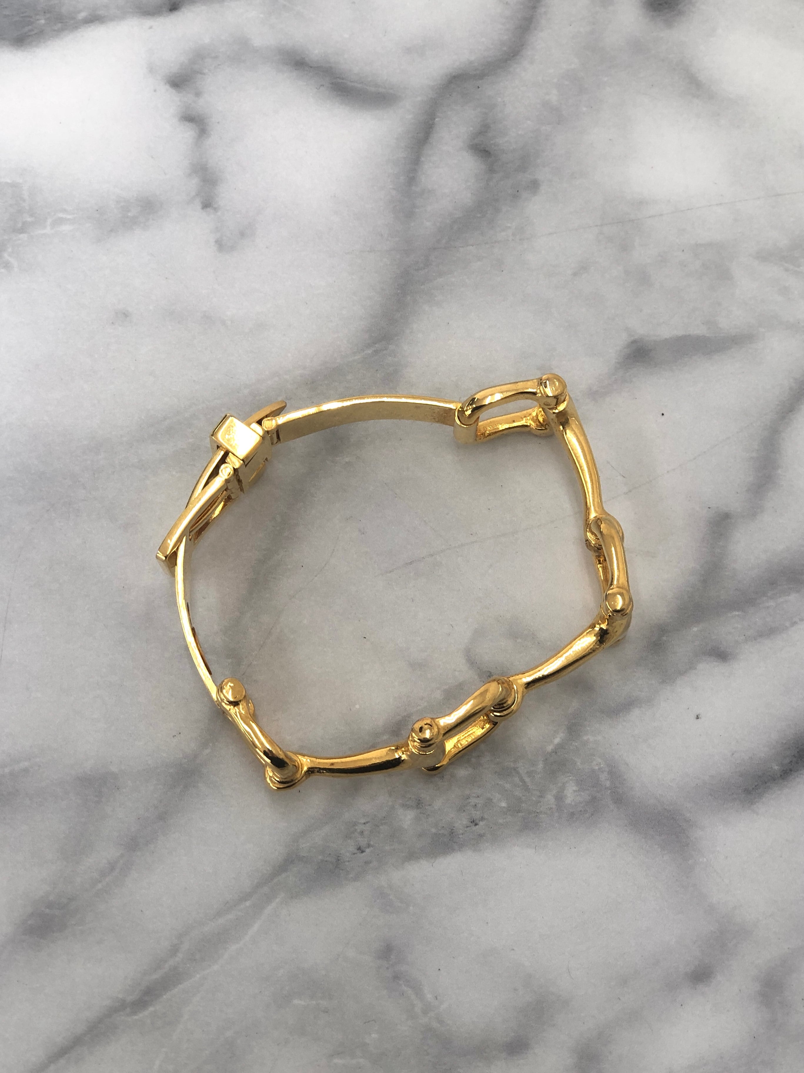 CELINE セリーヌ ホースビット ブレスレット ゴールド vintage