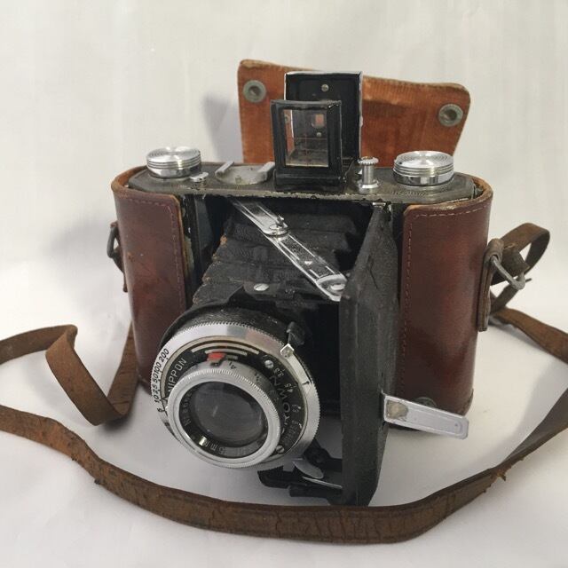 レトロ蛇腹カメラ セミミノルタⅡ改良型 1940年頃 | 路地裏の骨董