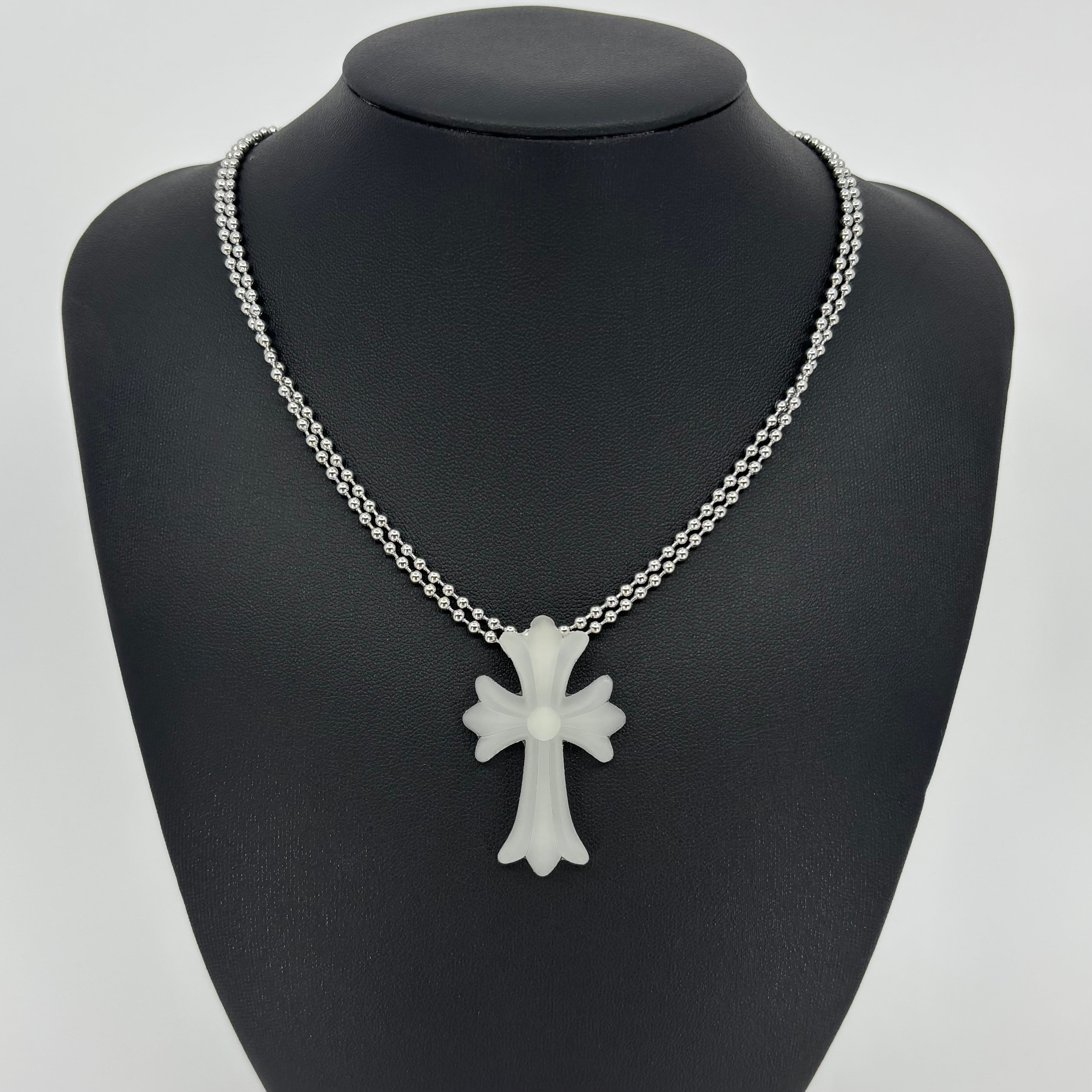 クロス ラバー ネックレス ブラック | crossluxury